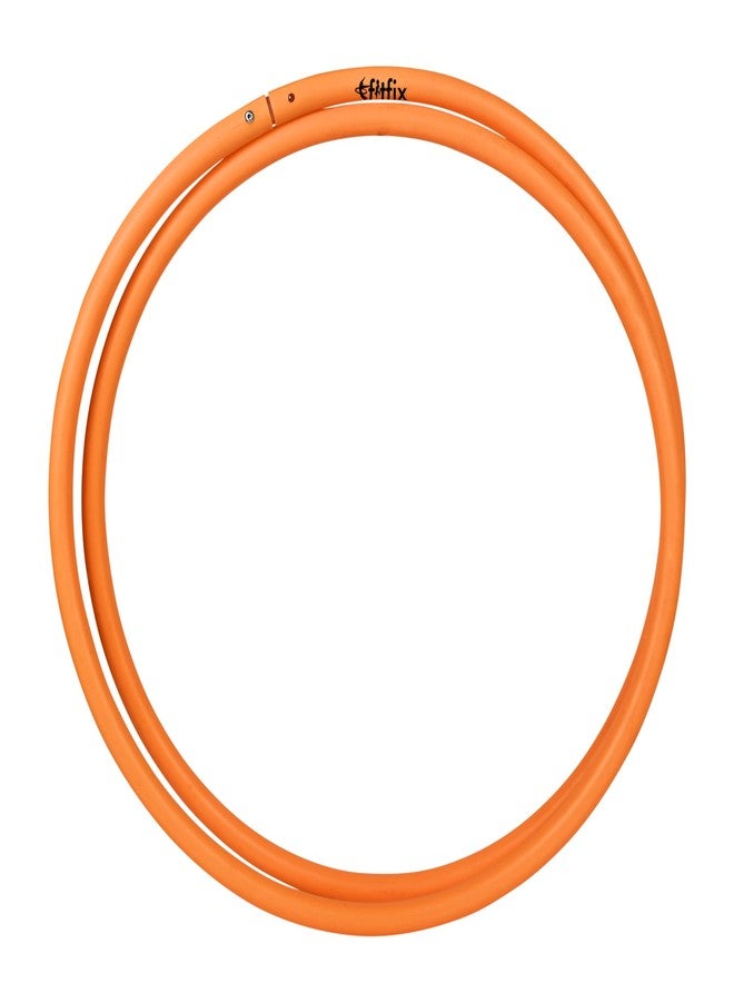 Fitfix® 90 cm Collapsible Traveller Toy Hoop - Lightweight, and Versatile Exercise Hoop Adults and Kids - Includes Carry Bag Yoga, and Flow Arts Perfect Travel Outdoor Workouts (1 Pc Orange Colour) - Image 1