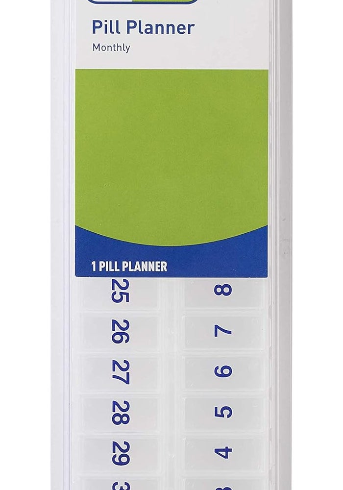 Ezy Dose 31-Day Pill Organizer Box - Monthly Medicine and Vitamin Planner with Extra Storage Compartments - Image 1