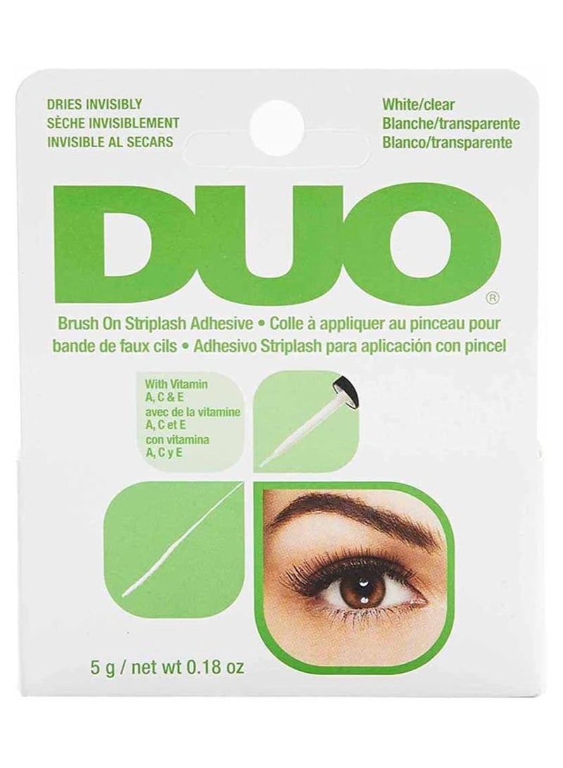 DUO Brush On Striplash Eyelash Adhesive White/Clear - Image 2