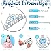 Chalyna 12 Pcs Princess Crowns Tiara Wand for Little Girl Silver Heart Jewel Plastic Tiara Winter Gift for BirthdayBlueHeart Style - Image 4