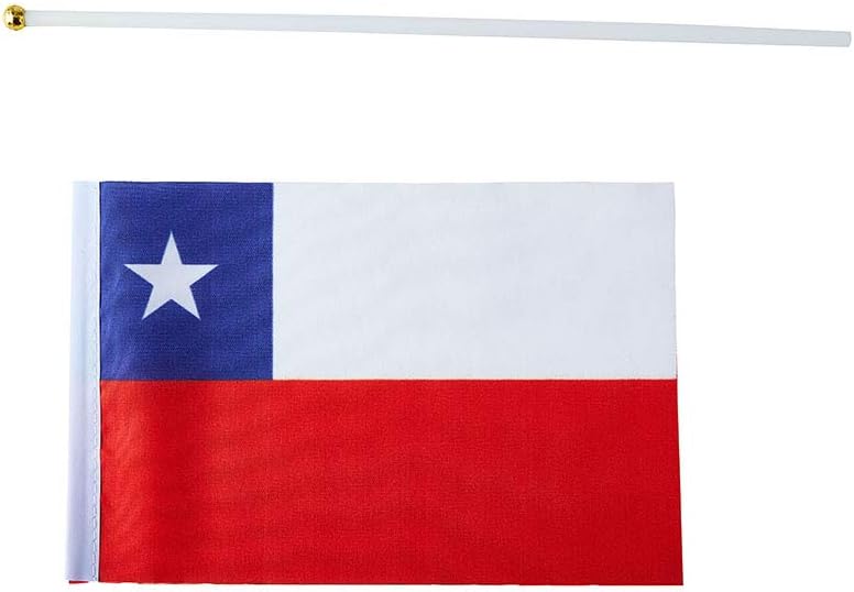 mflagperft Chile Flag Chilean Flag, Small Mini Handheld Chile Flags on Stick, Ideal for Party Parades Sports Events Patriotic Festival Decorations - Image 3