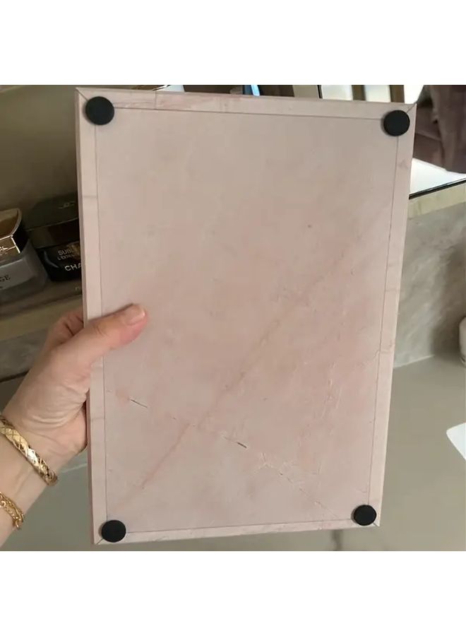 Elegant Ancient Wood Grain Tray Decorative Stone Organizer For Desktop Kitchen Bathroom Coffee Table Multi-Purpose Home Decor Candle Soap Towel Plant Tissue Holder - Image 5
