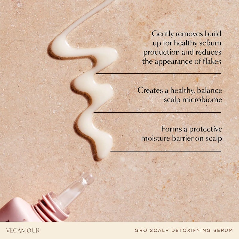 VEGAMOUR GRO Scalp Detoxifying Serum, Scalp Serum with Zinc PCA Removes Buildup & Soothes Scalp, Natural Citrus Scent, 2 fl. oz. - Image 2