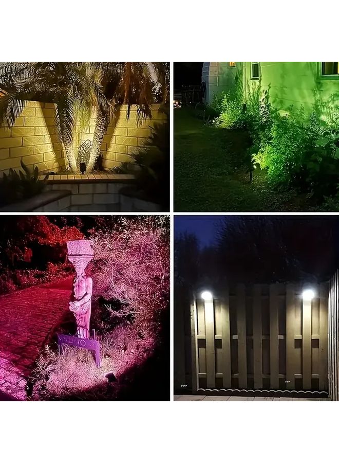 1 قطعة مصباح شمسي خارجي سبعة أوضاع تغيير لون RGB مقاوم للماء IP65 تشغيل/إيقاف تلقائي عند الشروق والغروب - Image 4