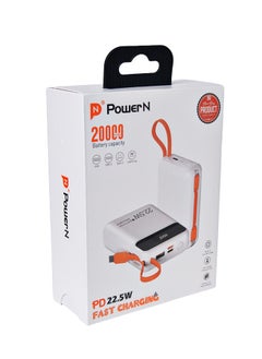 POWER N Power Bank 20000mAh with Type-C and Lightning Cables - PD/QC  - Image 1
