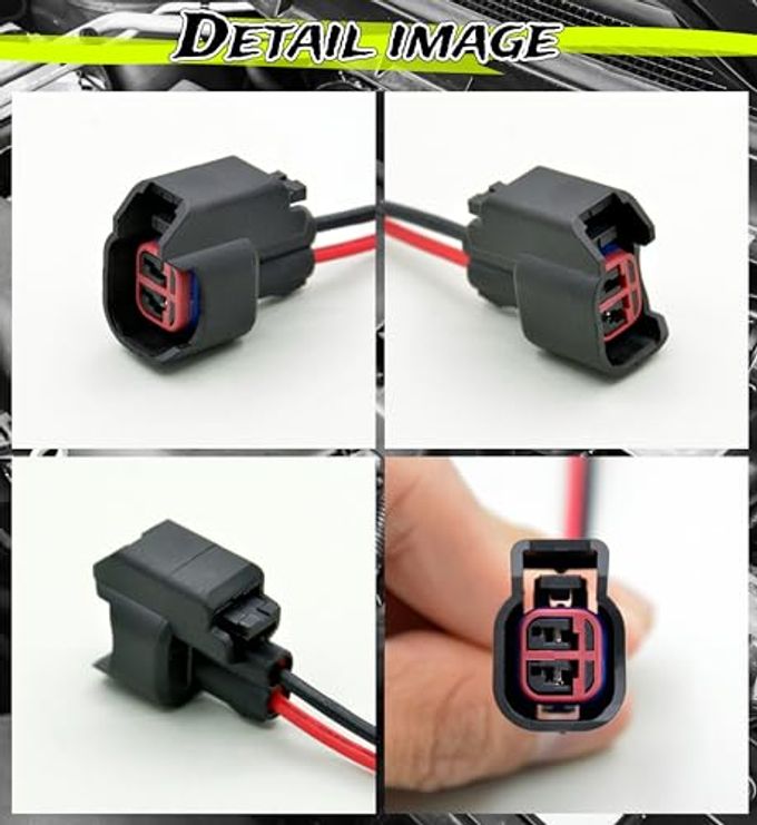 ALFOCI 8 PCS Fuel Injector Pigtail Connector Plug Wire EV6, Compatible with Ford Mustang F150 F250 Crown Victoria - Image 5