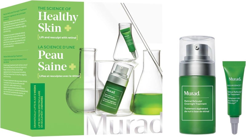 Murad Retinal ReSculpt Skincare AntiAgeing Serum Eye Cream Trial Kit for Lifting Firming Wrinkle Reduction