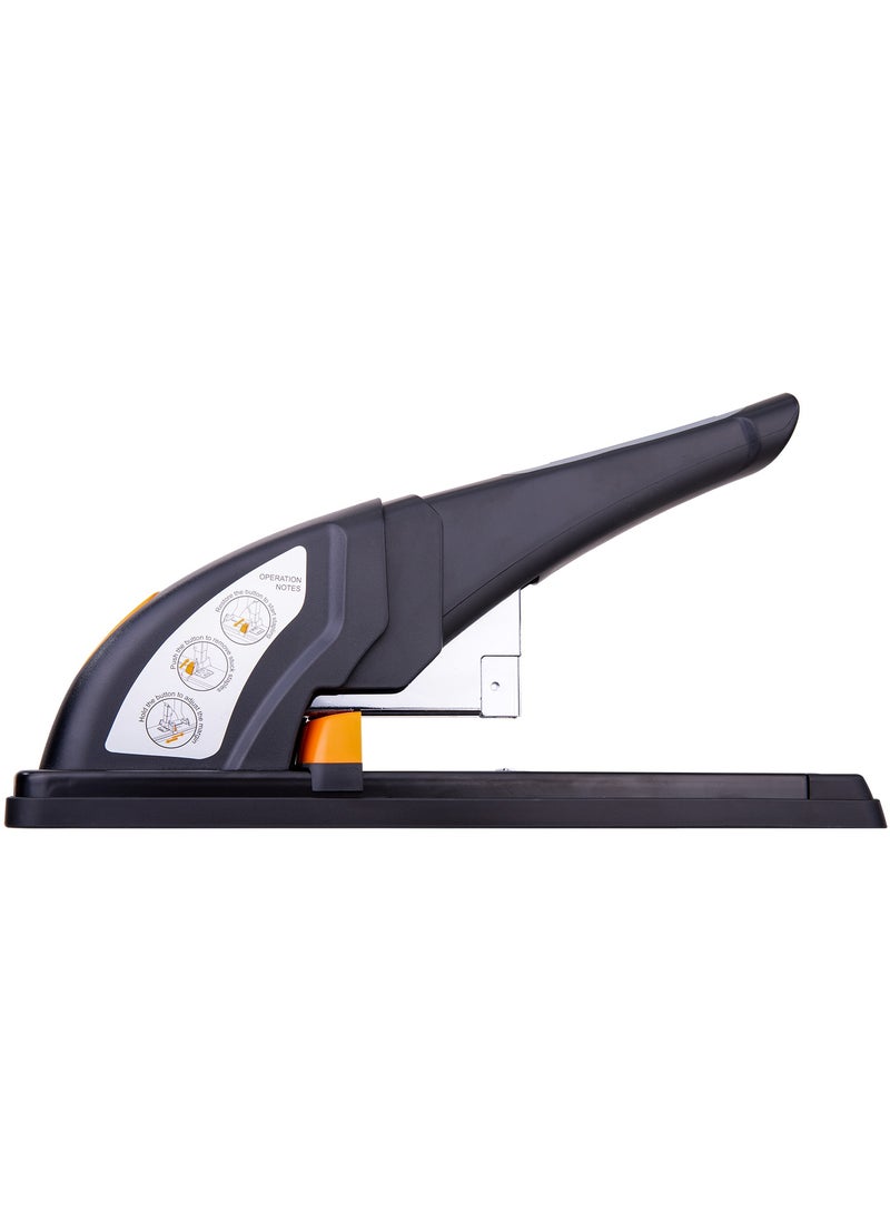 Deli - Deli E0387 Heavy Duty Stapler for 80 Sheets - Black, Front Loading, Jammed Staple Remover, TPE Comfort Grip, Staple Storage Included - Image 1