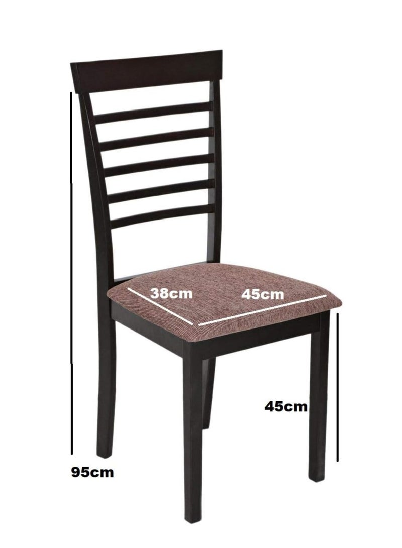 AFT Contemporary 6-Seater Wooden Dining Set Featuring a Sleek Dark Brown Rectangular Table and Upholstered Cushioned Chairs – Ideal for Family Gatherings, Offering Comfort and Elegance. (Arfan) - Image 4