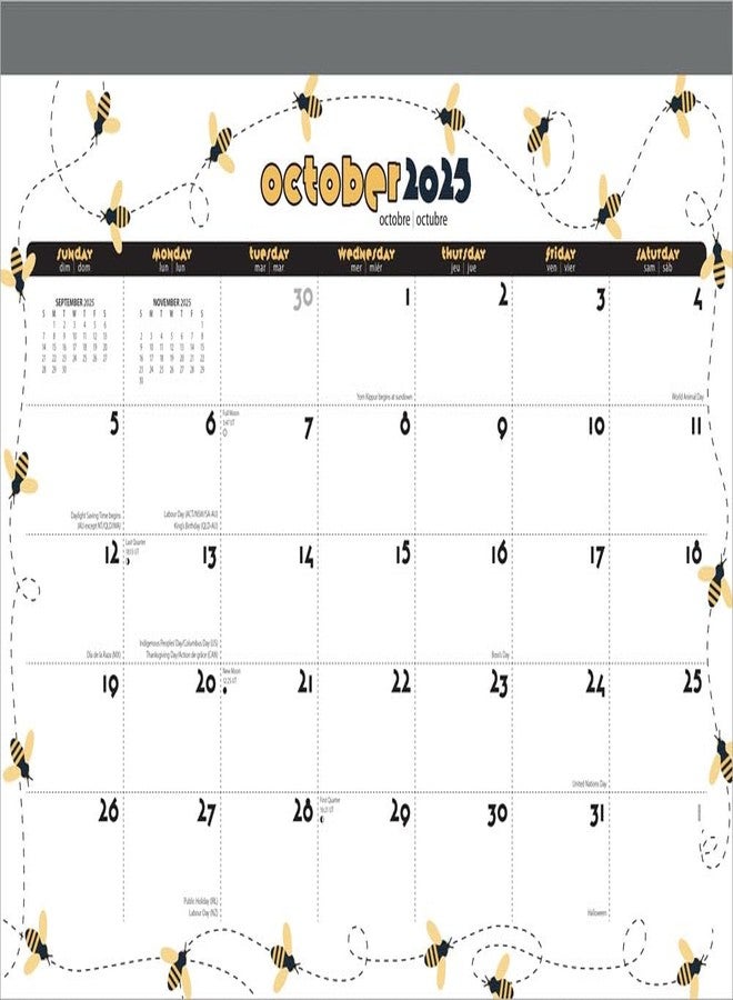 Plato Busy Bees | 2026 14 x 10 Inch 18 Months Monthly Desk Pad Calendar | July 2025 - December 2026 | Plato | Planning Stationery - Image 2