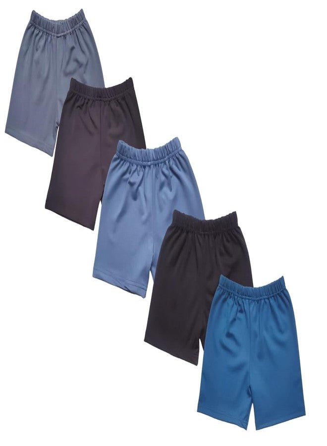 RCW Boys & Girls Cotton Shorts Multi-Color Solid Print Regular Fit Shorts, Nikkar, Chadda, Bermunda, Half Pants Casual Baby Boxer Boys and Girls Shorts (Pack of 5) (1-2 Year) - Image 1