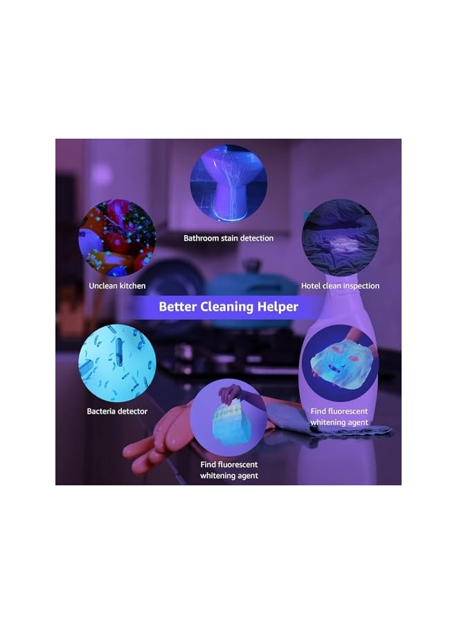 PROMASS promass UV Flashlight Black Light, 21 LED 395nm Ultraviolet Blacklight for Dog Urine,Pet Stains and Bed Bug, Portable Ultraviolet Light Detector,2 Pack Mini Blacklight Pet Urine Detector(No Batteries)  - Image 5