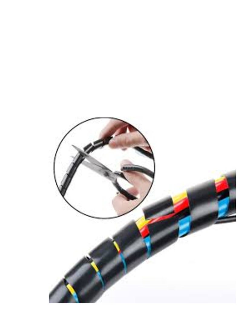 KNP - KNP Spiral Cable Wrap 8mm is a versatile and durable cable management solution designed to organize and protect cables of various sizes. - Image 1