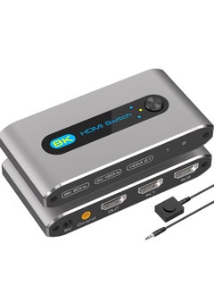 Excefore HDMI 2.1 Switch 8K 2 In 1 Out Switcher Port Support 60Hz 4K 120Hz HDCP 2.3 Ultra HD 3D for Xbox PS4 PS5 Roku UHD TV Monitor Projector with Wire-Desktop Controller  - Image 1