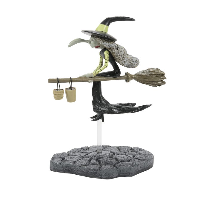DISNEY THE NIGHTMARE BEFORE CHRISTMAS VILLAGE ACCESSORIES HELGAMINE THE WITCH FIGURINE 49 INCH MULTICOLOR