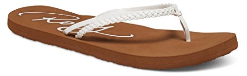 Roxy womens Cabo flip flop sandals, White, 6 US - Image 4