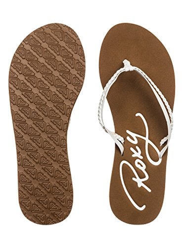Roxy womens Cabo flip flop sandals, White, 6 US - Image 3