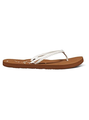 Roxy womens Cabo flip flop sandals, White, 6 US - Image 2