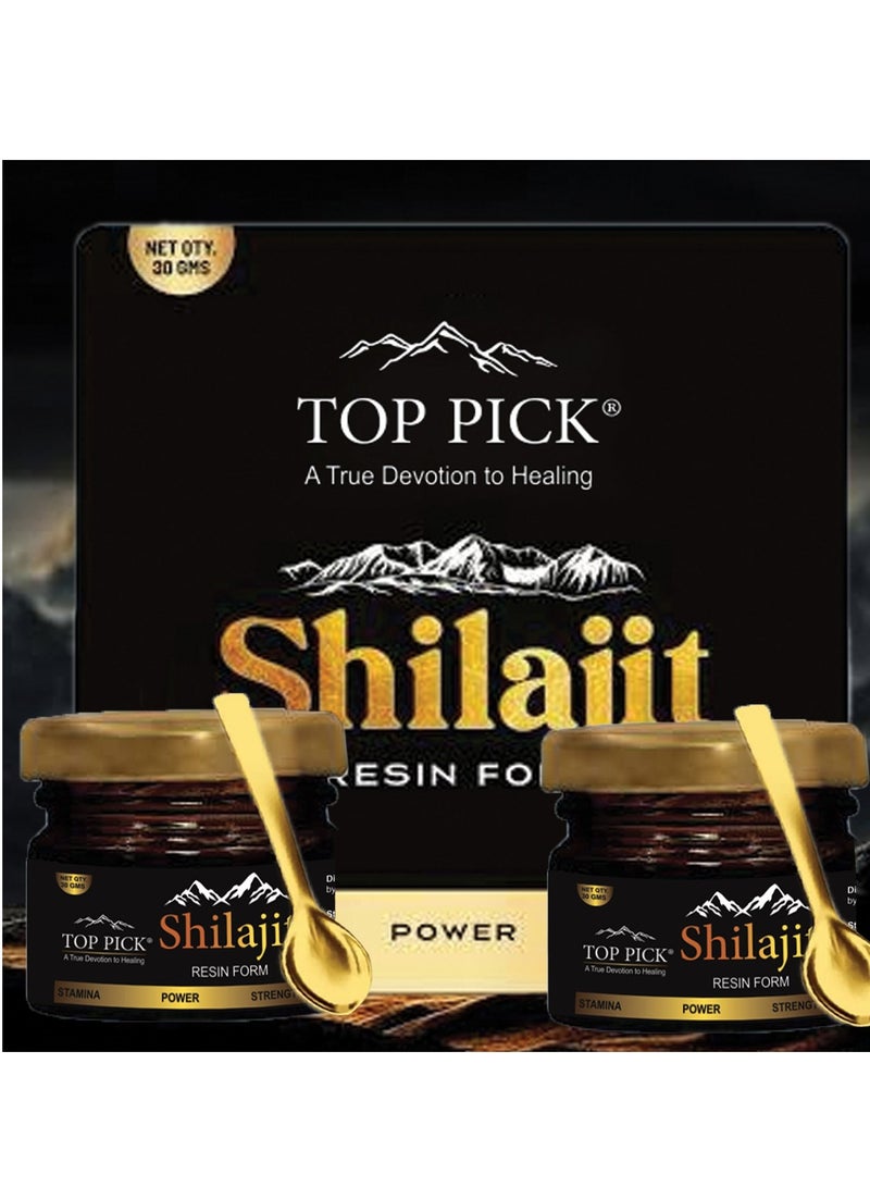 Top Pick Pure Shilajit Resin 30g - Committed to Healing and Strengthening Pack of 2