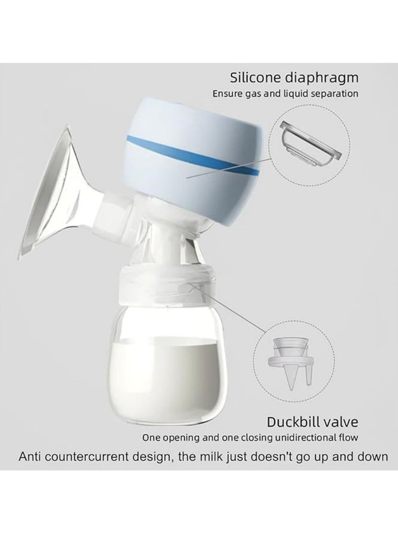 NIBEMINENT Electric Breast Pump, Portable Breastfeeding Pump (with 2 Modes 9 Levels) BPA Free, with 180ML Bottles and Nipp,Rechargeable Milk Extractor for Home and Travel（Blue）  - Image 4