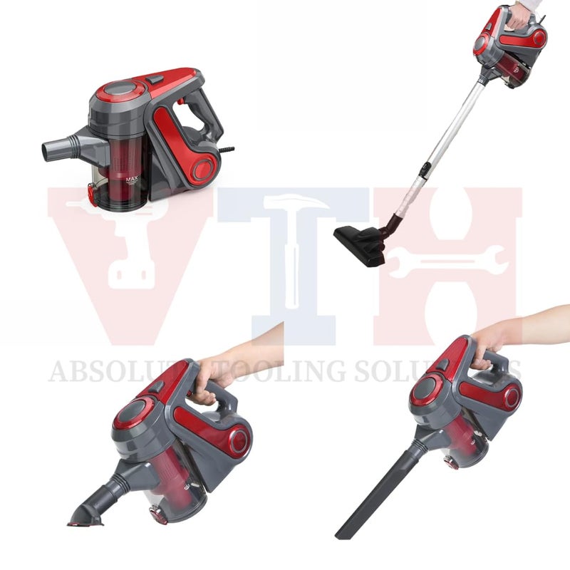 VTH WITH TAGLINE ABSOLUTE TOOLING SOLUTIONS مكنسة كهربائية محمولة VTH بقوة 2000 واط مع شفط 18 كيلو باسكال وسلك بطول 5 أمتار وفلتر قابل للغسل وسعة غبار 06 لتر وتصميم مريح مثالي لتنظيف المنزل والمكتب والسيارة - Image 2