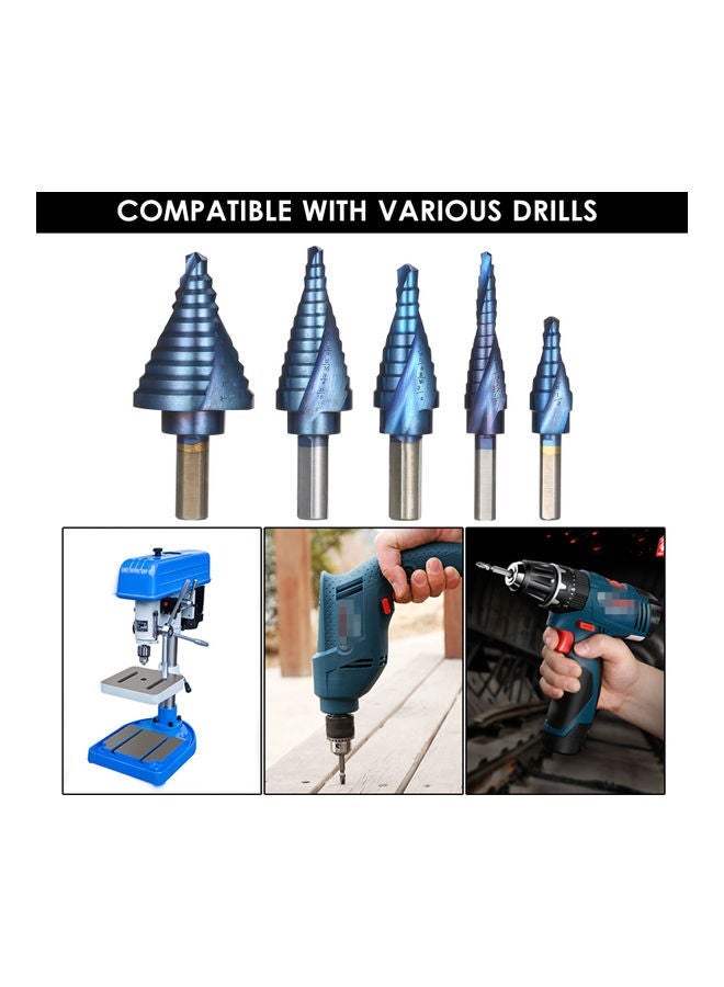 NIBEMINENT 5-Piece Step Drill Set Multicolour - Image 3