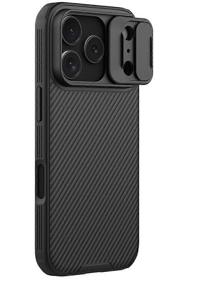 NILLKIN Camshield Pro for iPhone 17 Pro Max Case Compatible with MagSafe TPU PC Phone Cover with Slider - Black - Image 1