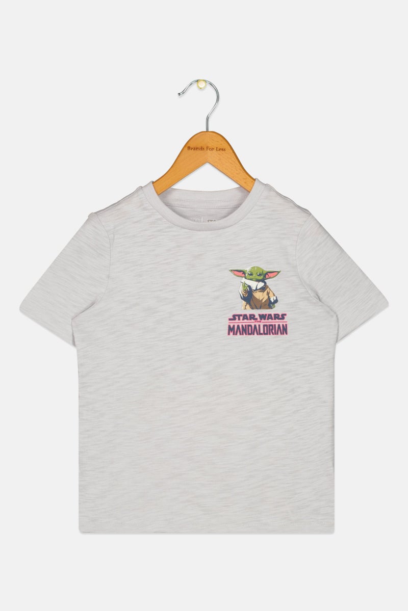 Gap x Star Wars Kids Boy Graphic Print Short Sleeve T-Shirt, Grey - Image 1