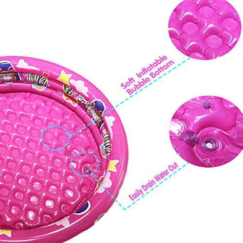 Big Summer 3 Rings Kiddie Pool 48X12 Kids Swimming Pool Inflatable Baby Ball Pit Pool Small Infant Pool Pink - Image 5