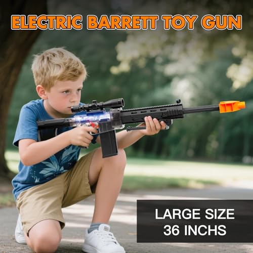 ALLROAD Realistic Toy Gun for Nerf Guns Darts Electric Sniper Rifle Automatic Foam Blaster with Scope 100 Soft Bullets 3 Magazine for Kid Boy Ages 612 Years Old Indoor Outdoor Game for Adult Child Black - Image 5