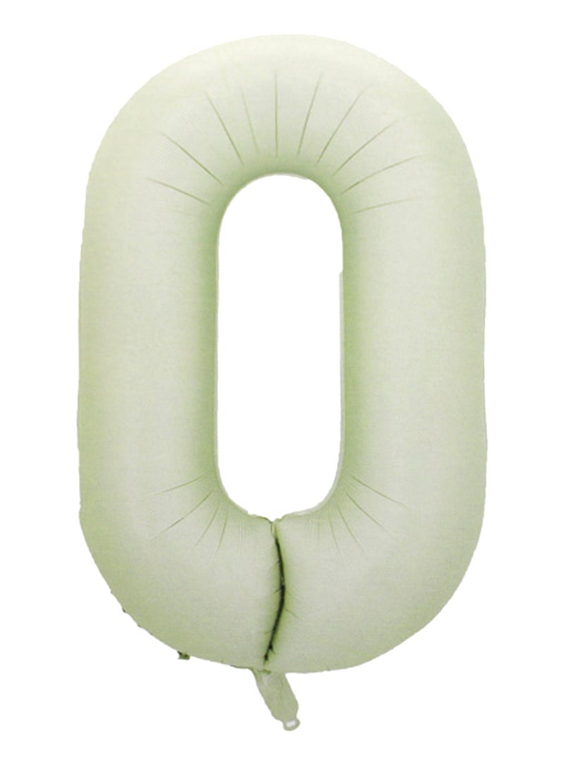 بارتي فن بالون رقم فويل مقاس 16 بوصة رقم 0 لون كريمي - Image 1