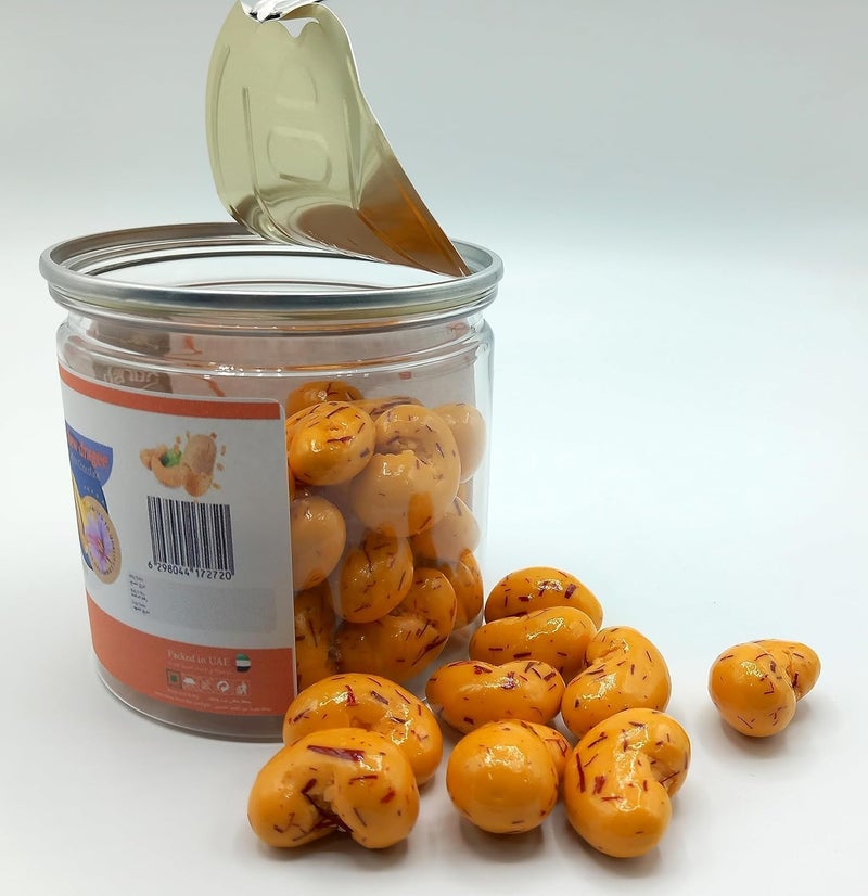 Karish Cashew Nut Coated With Saffron Chocolate | Natural & Rich in Aroma of Kesar | Unique Gourmet Gift For Special Occasions | Delicious Dry Fruits Choco Snack For Family & Loved Ones | 180 gm - Image 3