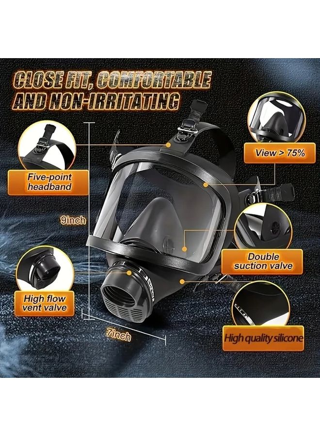 Model 87 Reusable Rubber Full Face Gas Mask With 40mm Activated Carbon Filters - Image 5