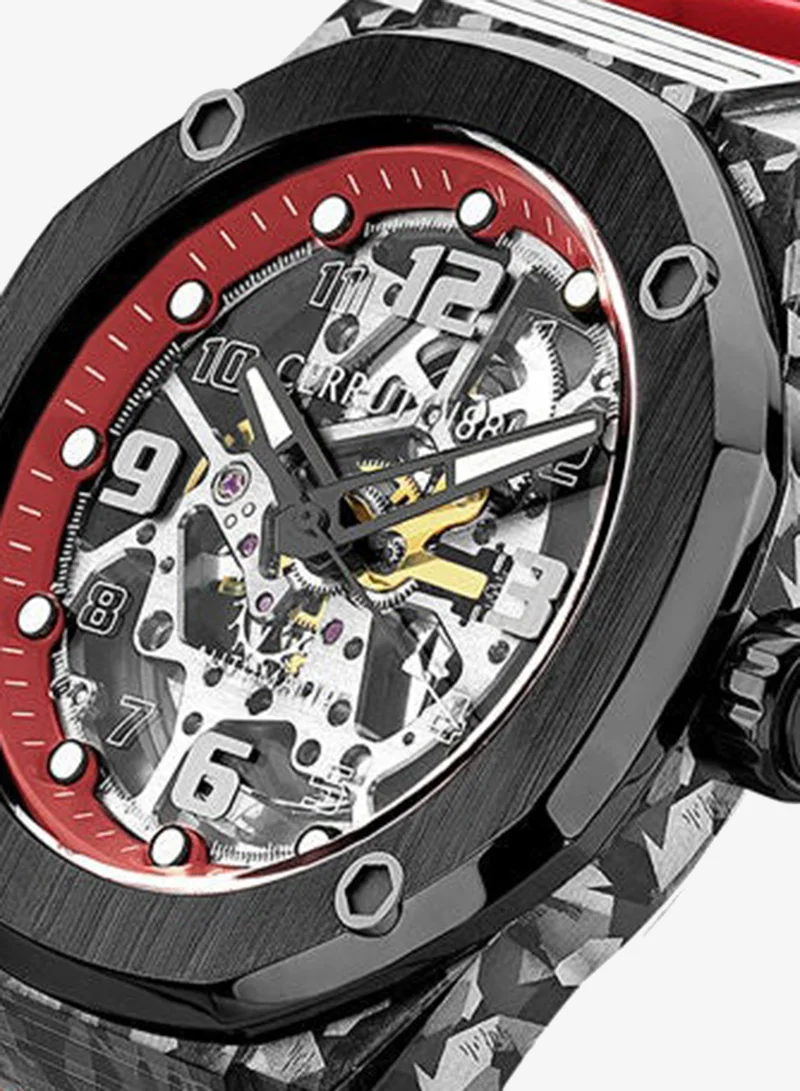 CERRUTI 1881  Razzuolo 45mm Men's Automatic Watch with Red Silicone Strap for Men | Best Price UAE