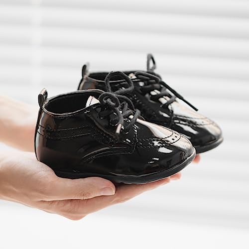 Meckior Infant Baby Boys Girls Classic PU Leather Wedding Loafers Brogue Toddler Oxford Dress Shoes First Steps Walking Flat Lazy Crib Shoe - Image 5