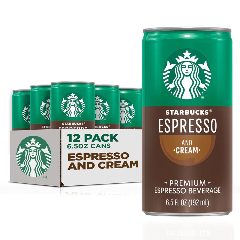 Starbucks - RTD Coffee Espresso And Cream, 6.5oz Cans (12 Pack) (Packaging May Vary) - Image 1