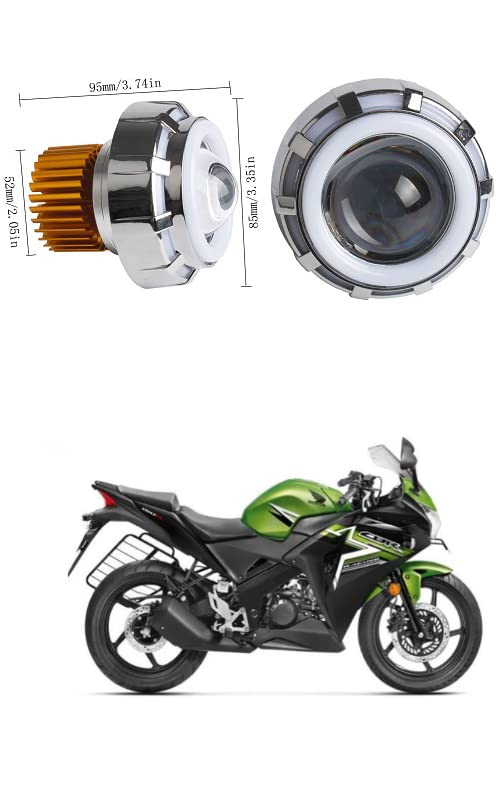 XZRTZ Dual Aperture Hi/Low Beam LED Projector Headlight For Motorcycle Angel Eyes Devil Eyes Halo Compatible With H-onda CBR 150R - Image 2