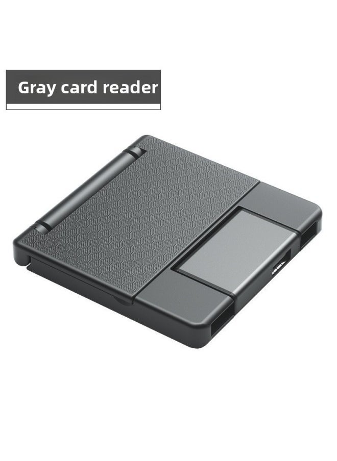 Generic - Multi-function OTG Card Reader SD TF Memory Card U Disk Storage Box For Apple Mobile Phone Type-c Expansion-Color:Silver Gray (chinese Packaging) - Image 1