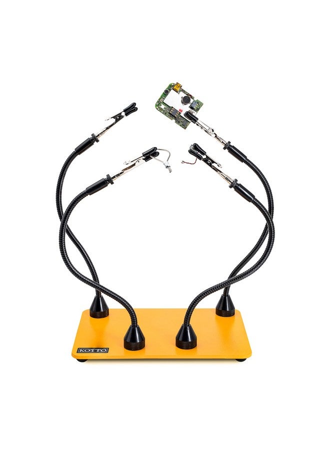 أف ستوب لابس حامل لوحة دوائر كهربائية من Fstop Labs، أداة لحام يدوية، أربعة أذرع معدنية مرنة ذات قاعدة مغناطيسية، ورشة عمل هوايات، محطة مساعدة، قاعدة فولاذية غير قابلة للانزلاق - Image 1