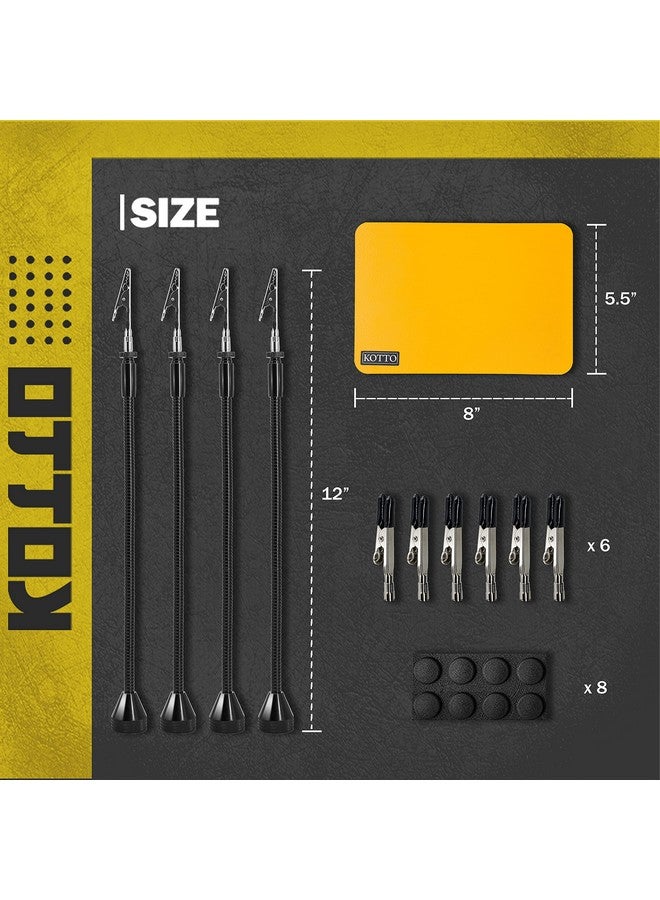 أف ستوب لابس حامل لوحة دوائر كهربائية من Fstop Labs، أداة لحام يدوية، أربعة أذرع معدنية مرنة ذات قاعدة مغناطيسية، ورشة عمل هوايات، محطة مساعدة، قاعدة فولاذية غير قابلة للانزلاق - Image 4