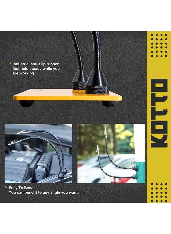 أف ستوب لابس حامل لوحة دوائر كهربائية من Fstop Labs، أداة لحام يدوية، أربعة أذرع معدنية مرنة ذات قاعدة مغناطيسية، ورشة عمل هوايات، محطة مساعدة، قاعدة فولاذية غير قابلة للانزلاق - Image 3