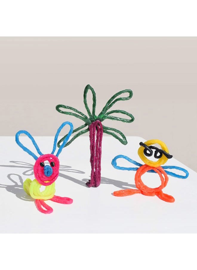 WikkiStix - Wikki Stix for Doodlers - Kid's Travel Essential: Portable Creativity On-The-Go! Pack of 24 Wikki Stix in Neon and Primary Colors. Made in USA ! 3 & Up. - Image 1