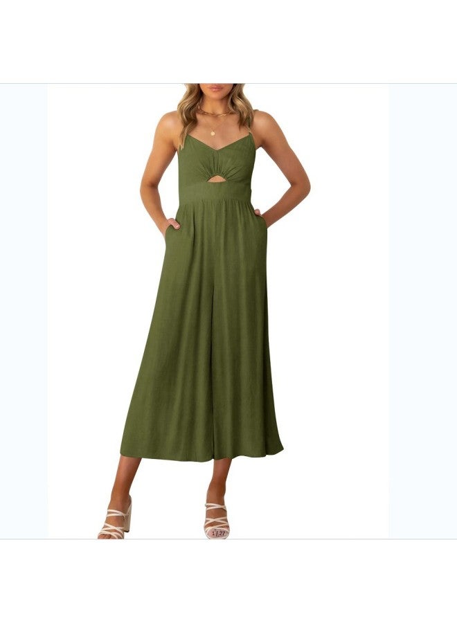 Straight Hair Spring New European And American Women's Clothing Popular Long Leg Thin Waist Contrast Color Workwear Style Slimming Jumpsuit For Women