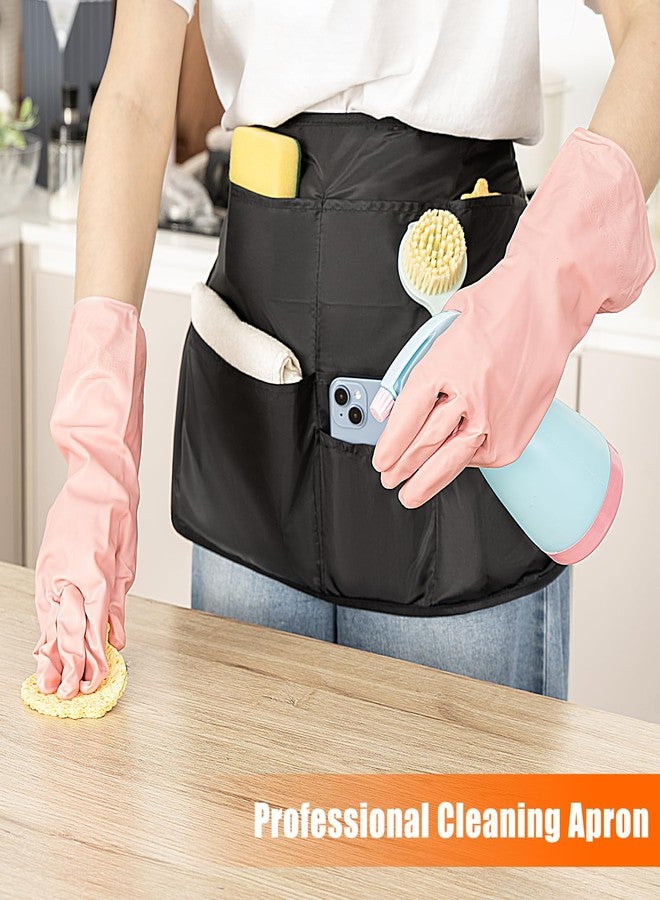 Elfzone Cleaning Apron for Housekeeping - 2PK Housekeeping Apron with 8 Pockets，for Cleaning Work of House Hotel, Black - Image 5