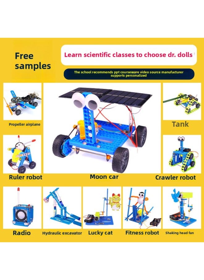 Generic - Children's Scientific Small Production Diy Handmade Material Package Primary School Students' Toy Robot Experimental Suit Educational Institutions-Specifications:Sea, Land And Air Series (8 Standards + 35 Expansion Experiments) Color Box Version - Image 1