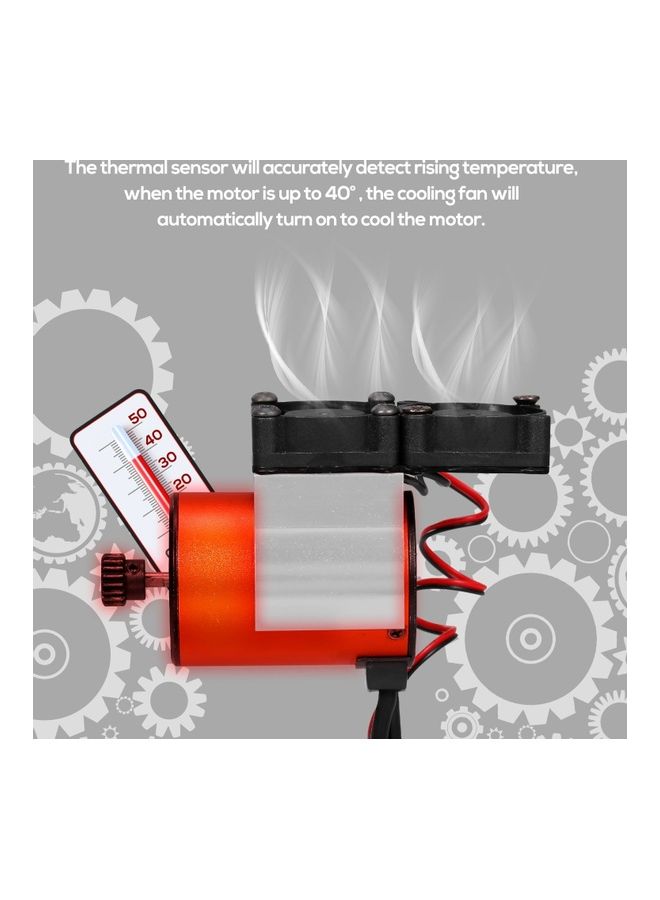 NIBEMINENT RC Car Motor Heatsink 550 540 Double Cooling Fans With Thermal Sensor - Image 2