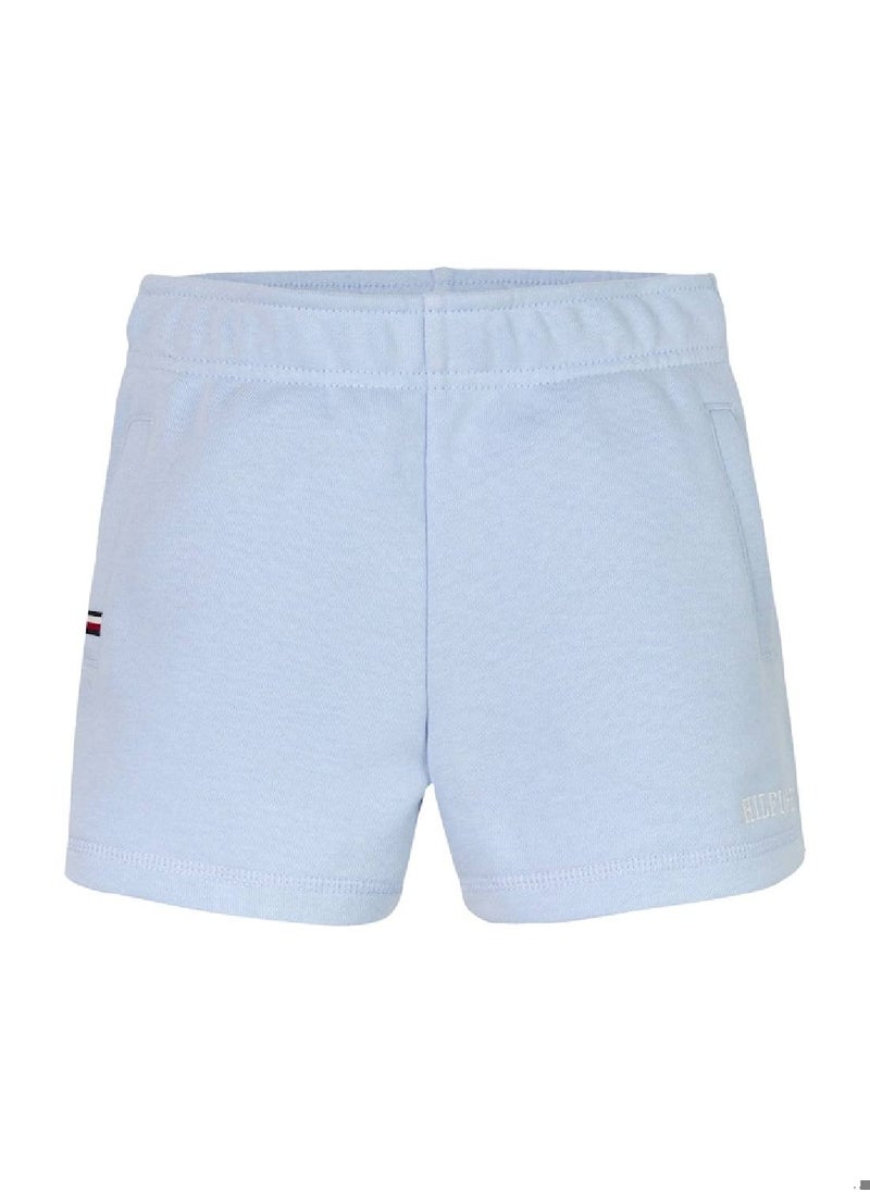 TOMMY HILFIGER Girls' Relaxed Sweat Shorts - Cotton, Blue  - Image 2