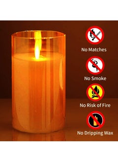 Chabeia Flameless LED Flickering Candles – Real Wax Pillar Candles with Moving Flame, Remote Control, Timer, and Glass Effect for Wedding, Festival, and Home Party Decor  - Image 5