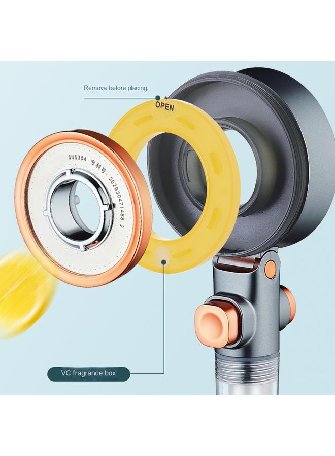 Bluejw Essential Oil VC Fragrance Double-sided Skin Beauty Shower Filter Water Purification Booster Household Hand-held Chlorine Removal Three-speed Aromatherapy Nozzle - Image 3