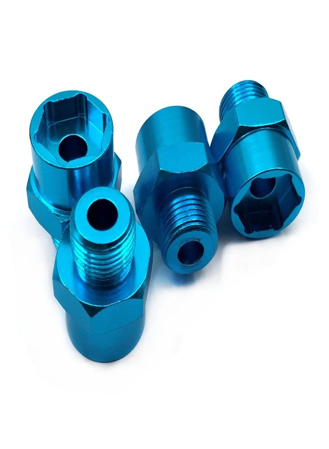 FainWan 4Pcs 12mm to 17mm Wheel Hex Hub Adapter Conversion Extension for 1/10 RC Car Upgrade 1/8 Tires/Off-Road/Short Card/Big Foot tire(Blue) - Image 5